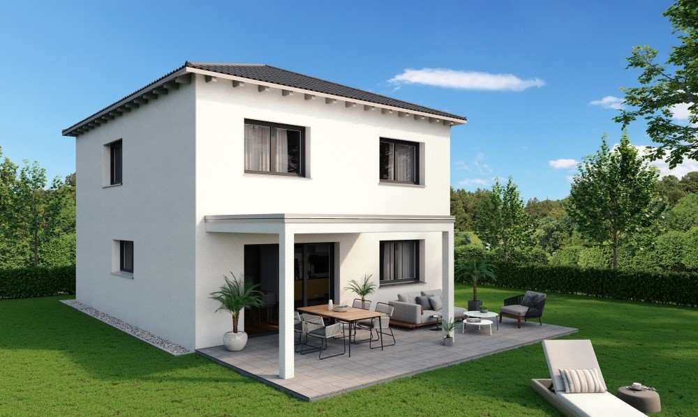 Rendering Haus 3+4 für Expose