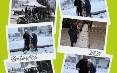 Spatenstich im Schnee